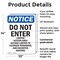 Signmission Do Not Enter Limited Access Area OSHA Notice Sign, Plastic, 10in W x 14in L, 2PK OS-2PACK-NS-P-1014-V-11193 - alternate 3